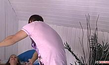 Ginger Amateur Bent Over Riding Big Ass In Hd!