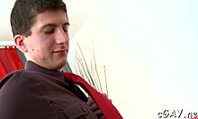 Hunk Sucking Cock in Wild Gay Gangbang