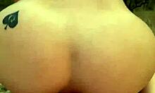 blonde teen angel emily bent over for outdoor anal blowjob and orgasm