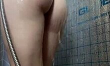 Sexy teen shaving her smooth pussy in the shower close-up. Wanna see how she gets so hairless? Curious about her big ass?
