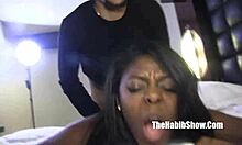 Thick ebony booty pounded hard by massive Latino cock