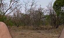 blonde teen angel emily bent over for outdoor anal blowjob and orgasm