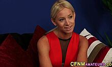 Glamorous CFNM Amateur Teasing Handjob