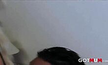 Young blonde with big melons in group