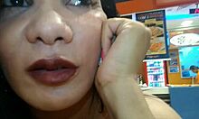 Latina Brunette Bent Over for Anal Sex