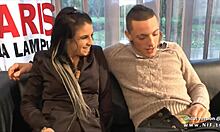 Pretty French Slut Takes Hard Anal on Casting Couch with Boyfriend