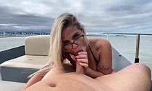 Married Blonde Can't Resist and Screws Sailor Bareback on Boat Trip Full on Red and Sheer