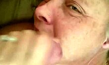 Amateur Wife Gives Sloppy Blowjob to Husband