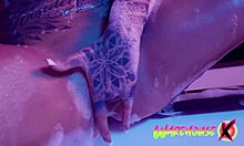 Inked Babe Feels Intense Pleasure Masturbating in Bathtub