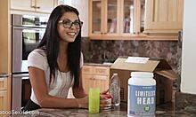 Stepsister eagerly sucks off a group of horny friends in wild session.