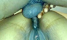 BBW wife gets anal creampie from big black cock in amateur scene