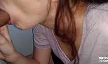 I Sucked Cock on the Stairs and Swallowed Cum.