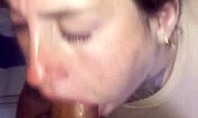 early morning cum shot in blonde's thong