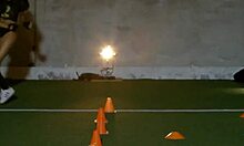 black teen 18+ doing tough pre-season gym workout 😊