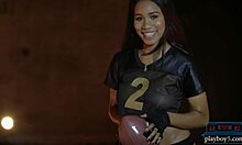 black teen 18+ doing tough pre-season gym workout 😊