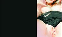 Amateur milf rubs and fingers her curvy pussy on cellphone pov