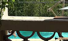 Marie and Candie get NAILED hard by the pool with wild group action.