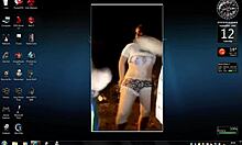 girlfriend on vacation webcam chatting with friends during holiday 😎