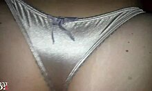 French Amateur in Shiny Golden Dress and Satin Lingerie Gets Feet Licked, Rimmed, Deepthroat, and Doggy POV Fuck.