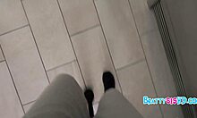 Stepbro eats cake off petite teen's pussy in POV.