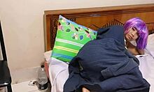 In my room, my horny step-sis arrives, and I fuck her hard, licking her pussy passionately with Hanif and Adori.