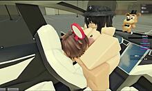 Roblox 汽车性爱冒险，妻子大奶