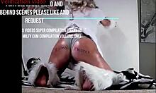 Blonde milf with big natural tits and ass gets cumshot on her boobs in hardcore amateur sex.