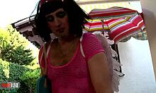 Wow, this freaky couple plays wild transvestite games and bangs hard! 😜