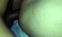 Well-Endowed Black Stretches Ass, Cums On Hair