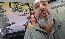 Isa Sampaio behind the scenes at Ted's mansion.