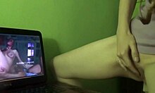 Amateur Redhead Milf Gets Dry Humping Orgasm While Watching Homemade Porn