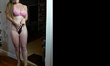 Brunette Teases in Underwear During Intense Slow Dance Seduction