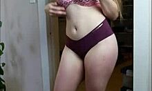 Brunette Teases in Underwear During Intense Slow Dance Seduction