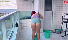 i hired this naughty maid with that amazing ass in shorts