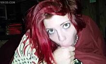 Tattooed asian teen gives pov blowjob and swallows cumshot part 2