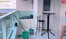 i hired this naughty maid with that amazing ass in shorts