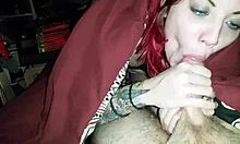 Tattooed asian teen gives pov blowjob and swallows cumshot part 2