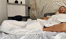 Blonde amateur bent over for deepthroat and doggystyle