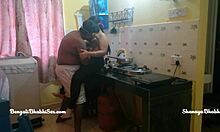 Sexy bhabhi drilled hard in kitchen while cooking