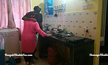 Sexy bhabhi drilled hard in kitchen while cooking