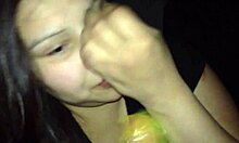 Girlfriend intensely sucks cock for cum