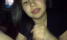 Girlfriend intensely sucks cock for cum