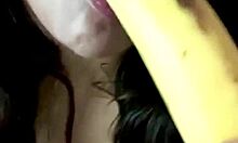 latina miss madii banana blowjob