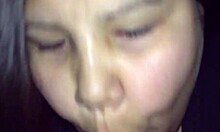 Girlfriend intensely sucks cock for cum