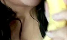 latina miss madii banana blowjob