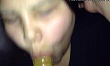 Girlfriend intensely sucks cock for cum