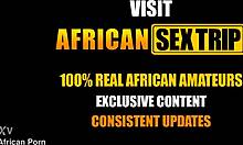 Super hot petite African girl gets pussy smashed by massive white dick in garage 😍