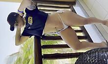 Depilei a bucetinha para deixar ele louco olhando meu grelo enquanto chupava aquele pau gostoso.