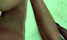 Muscular group in shower blowjob