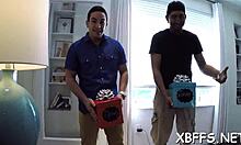 several teen 18+s play smutty games with fucking